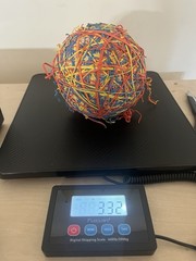 Large Multi-Color Homemade Rubber Band Ball