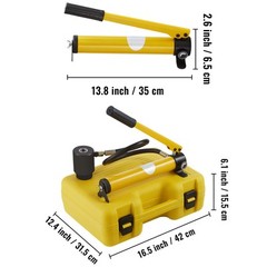 VEVOR 10 Ton Hydraulic Knockout Punch Driver Kit Hole Tool 1/2″-2″ with 6 Dies