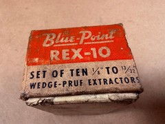 Complete Vintage BLUE-POINT by Snap-On – REX-10 EXTRACTORS IN ORIGINAL BOX