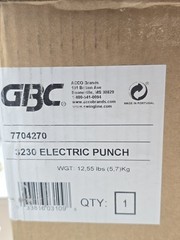 GBC 7704270 3/32″ 24-Sheet 3230 Electric 2 to 3 Hole Adjustable Punch – Gray