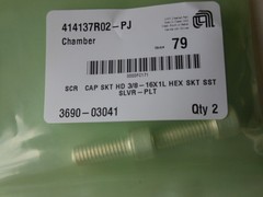 APPLIED MATERIALS 3690-03041 SCR CAP SKT HD 3/8-16 X 1L HEX SKT SST SLVR PL (X2)