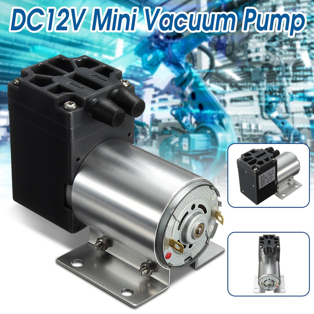 DC 12V Mini Vacuum Pump Negative Pressure Suction Pump 5L/min 65kpa With Holder