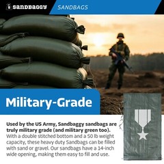 100 Green Sandbags w/ ties 14×26 Sandbag,Bags,Sand Bags,Erosion Control,Barrier