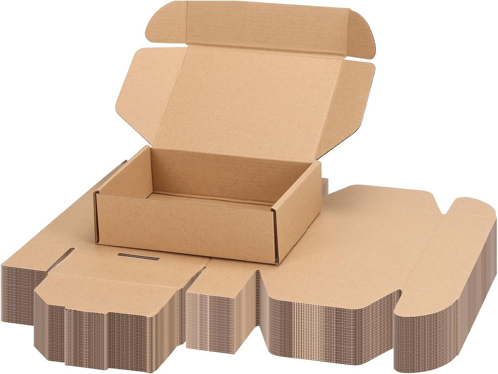 7x5x2 inch Shipping Boxes Bulk 40 Pack Brown, Tab Lock Tuck Top Mailer Boxes for