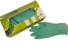 100 PCS WORK GLOVE GREEN NITRILE GLOVES,POWDER FREE,8 MIL, M-L-XL