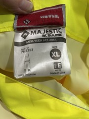 Majestic Clothing Extra Large, XL HIGH VISIBILTY YELLOW BIB OVERALL 75-2353