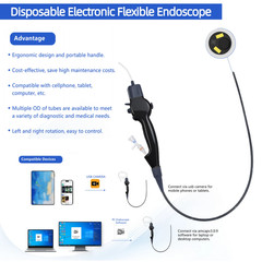 Disposable Electronic Flexible Endoscope Single-Use Portable handle for Medical