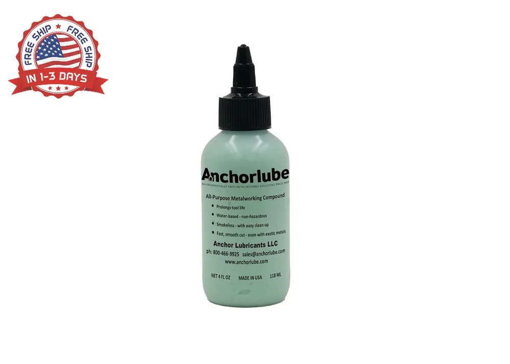 Anchorlube All-Purpose Metalworking Compound 4oz – Water-Based Cutting Fluid for