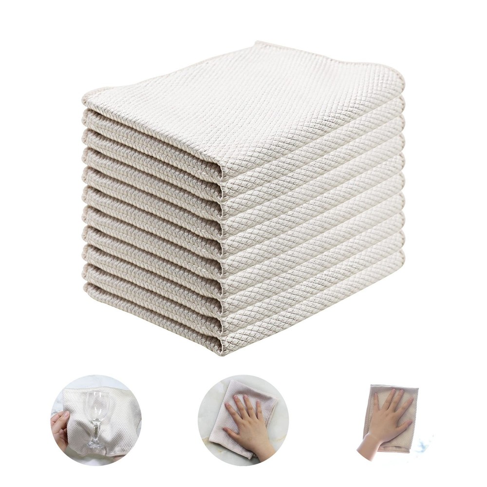 Choicy Microfiber Cleaning Cloth Reusable Cleaning Cloths Cleaning Rags 10Pcs…