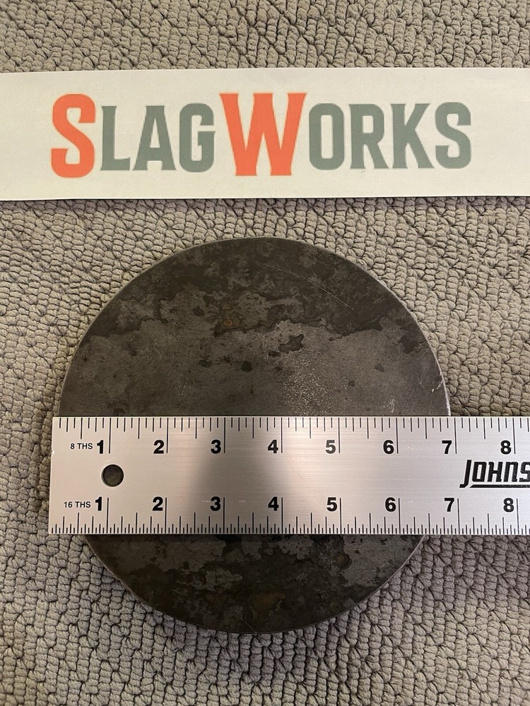 7 inch disc 1 inch thick steel plate 1”x7” disc A36 Hot Roll Flat