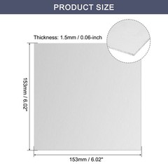 6″ x 6″ x 1/16″ Rectangle 6061 Aluminum Sheet Flat Metal Plate Stock