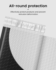GSSUSA Black Bubble Mailers 4×8 Inches 50 Pack, Usable Size 50PC,