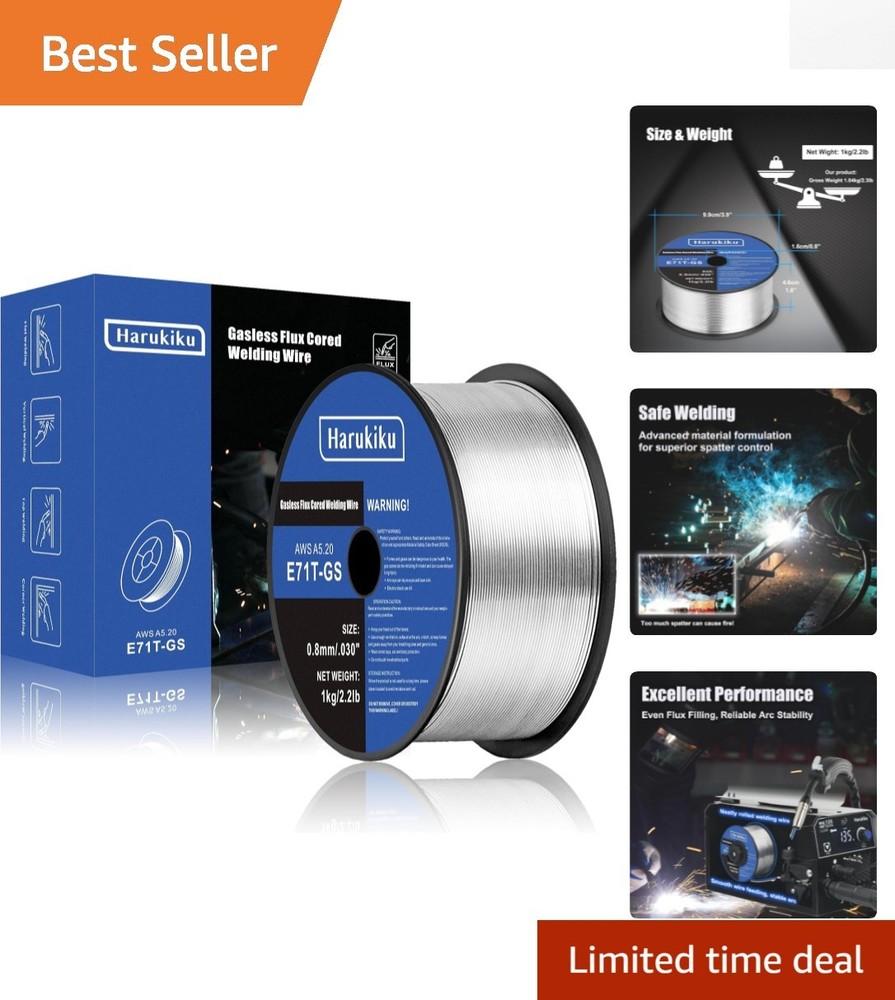 Gasless E71T- MIG Welding Wire – .030 Inch, 1KG, Perfect for All Positions