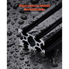Uimoso 5PCS 78.7 in T Slot 2040 Aluminum Extrusion Linear Rail, Anodized Finish
