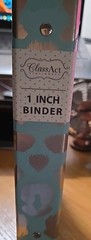 Blue Silver Leopard Print 1″ Binder 7 X 9 Pink & Chandelier Pink Light Design