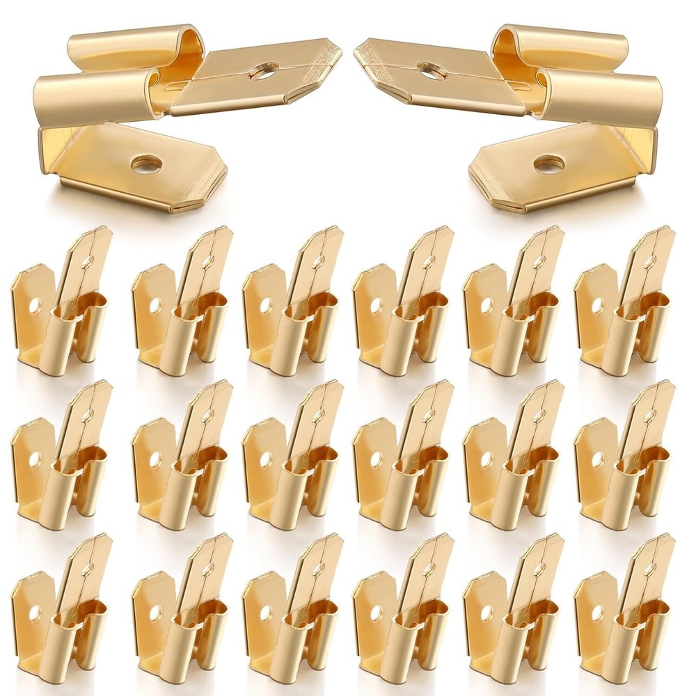 10 or 25 Piggyback Spade Connectors3 Way Adapter Dual Male to Single Female Bras