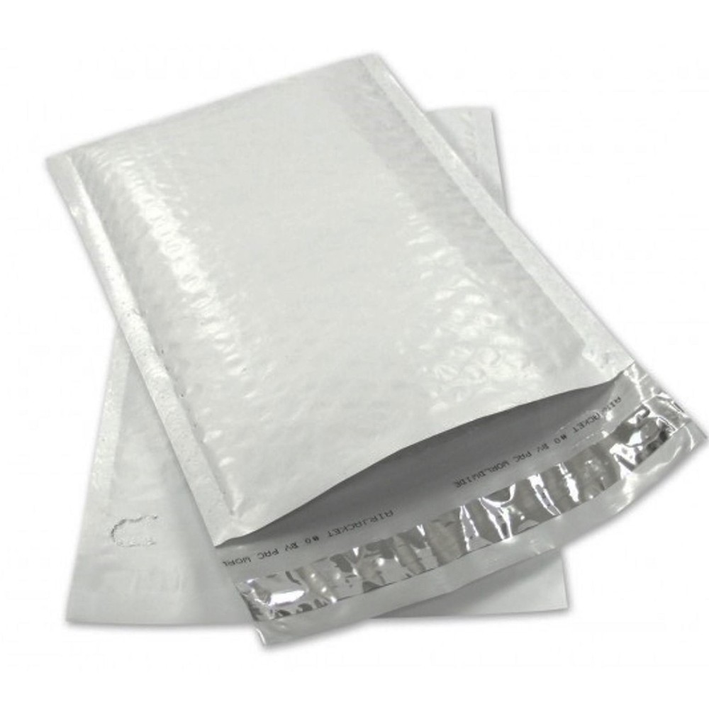 Sales4Less #000 Poly Bubble Mailers 4X8 Inches Padded 4×8 Pack of 50, White
