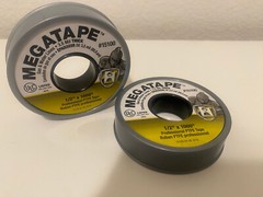 Hercules Mega Tape PTFE – 1/2″ X 1000″ Gas / Water Lines 3.5 Mil Thick 2/PACK