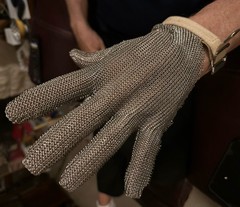 Vintage Stainless Steel Whiting & Davis Safety Cut Proof Glove – Pair Of Gloves