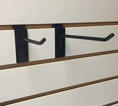 ExecuSystems Set of 12 (Six 4-Inch and Six 6-Inch) Slatwall Hooks- Black
