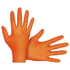 SAS Safety, Astro-Grip Orange Disposable Nitrile Glove 40 PK, Size L, Color