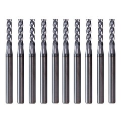 10 PCS 5/32″ 4 Flute 2″ Overall Length Solid Carbide End Mill AlTiN Coated
