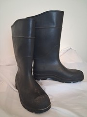 SERVUS Black Rubber Utility Work Rain Farm Boots Men’s 11 Waterproof Tall