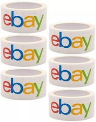 EBAY LOGO TAPE 6 ROLLS 2″X75 YDS OFFICIAL SHIPPING PACKAGING MULTICOLOR ~ NEW