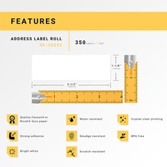 DYMO 30252 Direct Thermal Address Labels (1-1/8″ x 3-1/2″) – (24) Rolls of 350