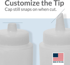 Condiment Squeeze Bottles 16Oz Wide Mouth Empty Squeeze