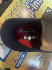 Sketchers Work Shoes Slip In Memory Foam Slip Resistant Mens Size 8.5 Navy Blue