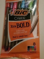 NEW SEALED (Lot of 2) Bic Cristal Xtra-Bold Ball Pens Assorted Ink 8 ct. each