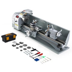 9×30″ Mini Metal Lathe 1100W DC Motor 3-Jaw Chuck LCD Display Metalworking