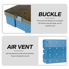 Autoclave Sterilization Tray Case Box with Silicone Pad for Surgical Instruments