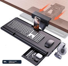 Klearlook Upgraded Ergonomic Keyboard Tray Under Desk, Adjustable Sliding