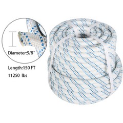 Double Braid 5/8″ x 150′ Nylon Polyester Arborist Bull Rope Pulling Rigging Line