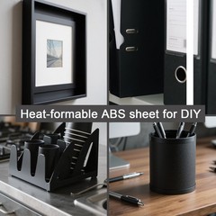 ABS Plastic Sheet 1/16 Inch Thick – 4PACK 12″ x 8″ Black Rigid ABS Board Impa…