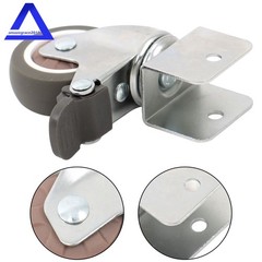 4PCS Heavy Duty U Bracket Shaped 2″ Caster Wheels (2 with brake & 2 without)