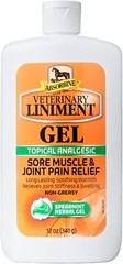 Absorbine veterinary horse liniment gel sore muscle & joint pain relief 12oz