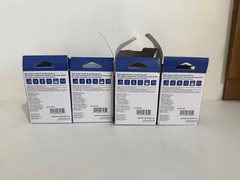 Genuine Brother (4) TZe-2512PK Black on White 1 Inch (8 Tapes- Open Box)