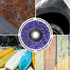 Paquete de 12 discos decapantes de 11,4 cm (4-1/2″) de color morado para amolado