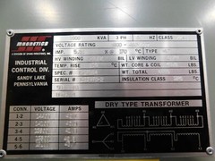 MO-5849, MAGNETICS L-16154 DRY TYPE TRANSFORMER. 1000 KVA. 13800 V – 480Y/277 V.