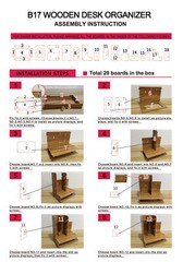 Wooden Pen Pencil Storage Holder Office Study Desk Organizer Box Tidy Shelf US