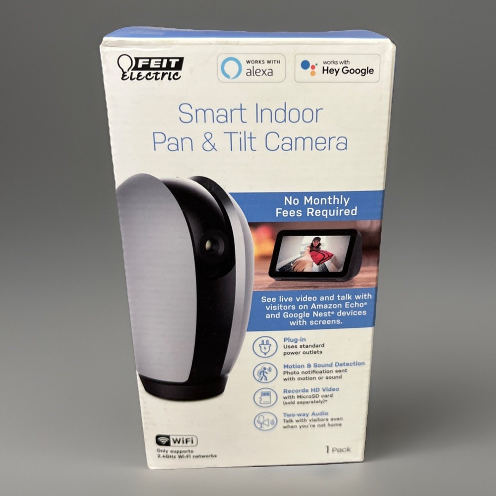 Feit Electric Indoor 1080P HD Pan/Tilt Smart Wifi Security Camera – NEW (SEALED)