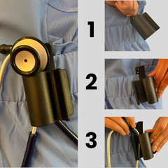 Stethoscope Holder Clip, Secure Hip Clip, Fits All Models, Nurse Born Koala Clip