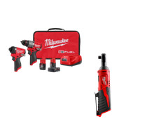 Milwaukee 3497-22RT M12 FUEL 12V 2-Tool Combo Kit w/ M12 3/8″ Ratchet