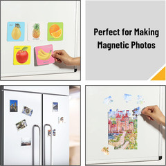 – Adhesive Magnetic Sheets, 8″ X 10″, 4 Pack, Cuttable Magnets Flexible Magnet S