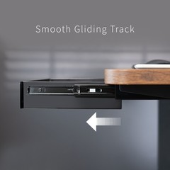 VIVO Black Space Saver Sliding Under Desk Storage Drawer with Pull Handle
