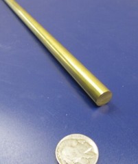 360 Brass Rod 1/2″ (.500″) Diameter x 24.0″ Length