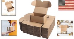 Lightweight 50 Pack Cardboard Shipping Boxes for Small Business & DIY Gifts